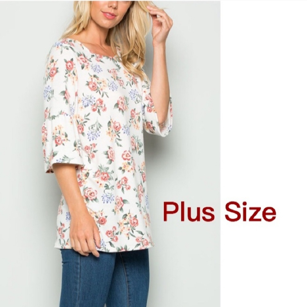 Plus Size Floral Tunic
